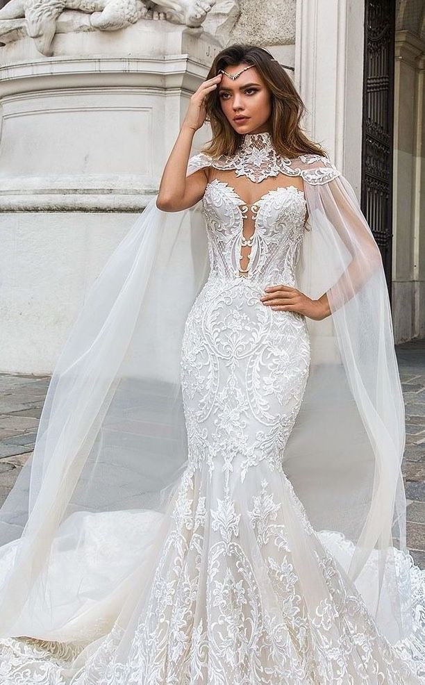 lace mermaid wedding best elegant dress